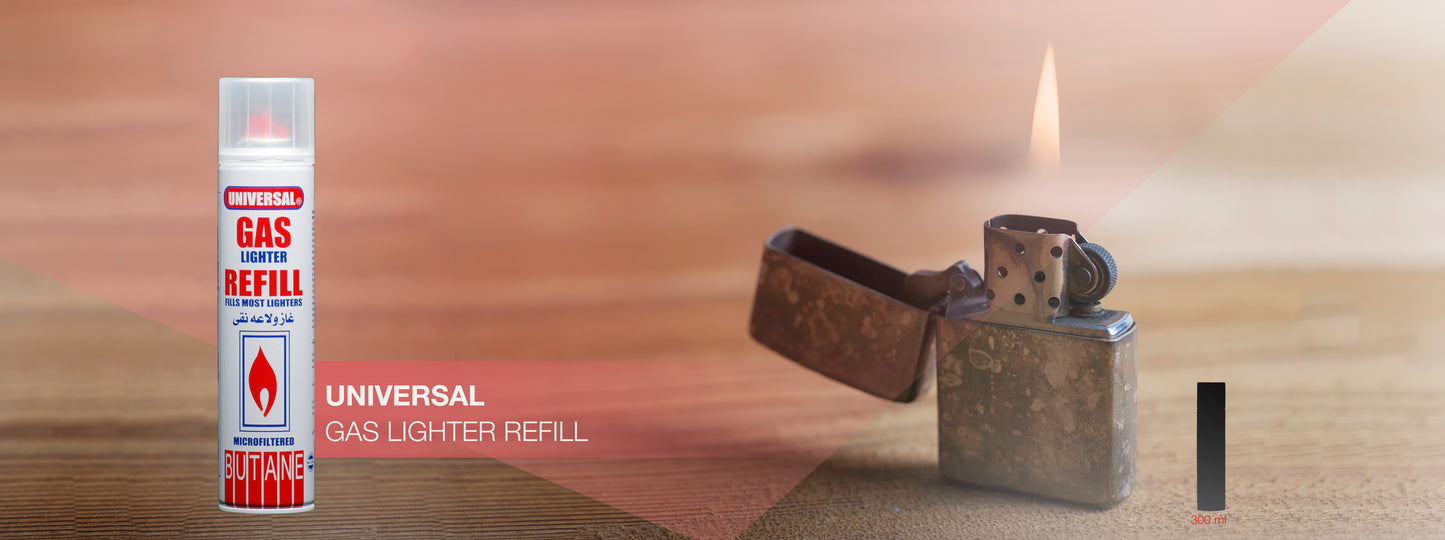 Universal gas lighter refill